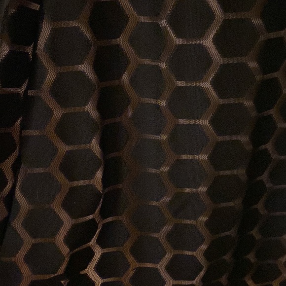 Avenue Sheer Black Overlay Dress w/ Belt - Picture 2 of 7